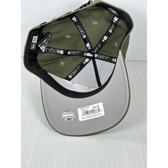 New Era Miami Marlins MLB 9FORTY A-Frame SnapBack Adjustable Hat Cap Olive NWT - Picture 5 of 5